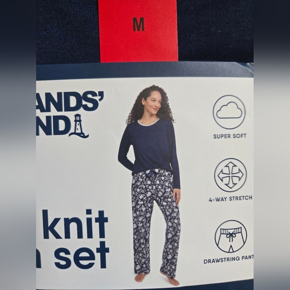 Lands' End Women's Knit Pajama Set Sz Medium - Picture 2 of 4